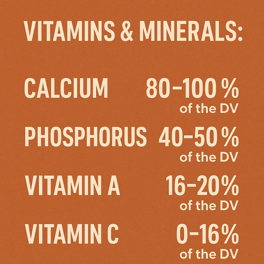 Vitamins and minerals of the Mozzarella sticks in air fryer